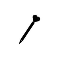 Stift mit Herz Vektor Symbol Illustration