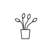 blommor i en pott vektor ikon illustration