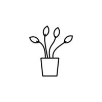 Blumen im ein Topf Vektor Symbol Illustration