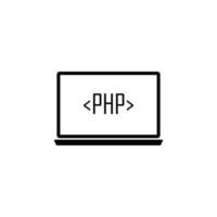 Laptop, php Vektor Symbol Illustration