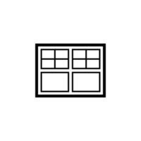 doppelt Fenster Vektor Symbol Illustration