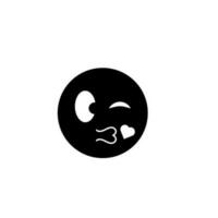 emoji kyss vektor ikon illustration