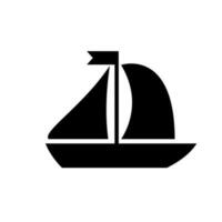 Spielzeug Segeln Schiff Vektor Symbol Illustration