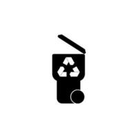 Müll Behälter Vektor Symbol Illustration