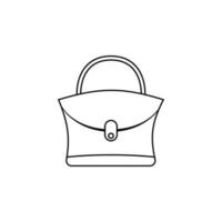 Damen Handtasche Vektor Symbol Illustration