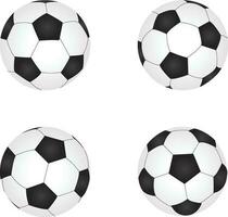 en samling av fotboll fotbollar för mönster och konstverk kompositioner vektor