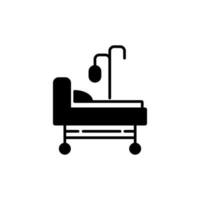 Tropfer Über Krankenhaus Bett gefüllt Symbol. editierbar Schlaganfall. geeignet zum verschiedene Art von Design, Banner, Infografiken, Shops, Geschäfte, Netz Websites vektor