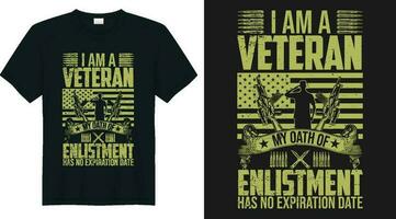 USA Veteran Tag t Hemd Design Vektor Illustration