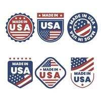 gjord i usa logotyp samling vektor