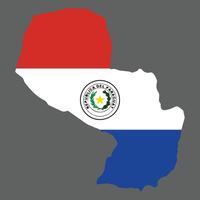 paraguay Land i söder Amerika vektor man och flagga logotyp design illustration