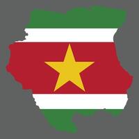 suriname Land im Süd Amerika Vektor Karte Logo und Flagge Illustration