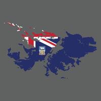 Falkland Inseln islas malvinas Vektor Illustration Flagge und Karte Logo Design Konzept detailliert