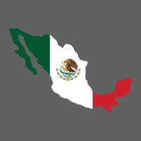 mexico Karta med nationell flagga ang logotyp vektor illustration begrepp av norr Amerika