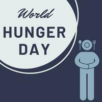 Welt Hunger Tag Poster geeignet zum Sozial Medien Beiträge vektor