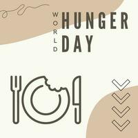 värld hunger dag affisch lämplig för social media inlägg vektor