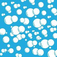 sömlös mönster med tvål bubblor på en blå bakgrund vektor