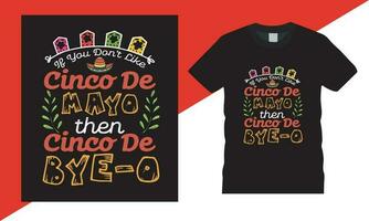 cinco de Mayo Typografie Vektor t Hemd Design kostenlos Vektor