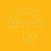 paraply vektor linjekonst ikon väder symbol