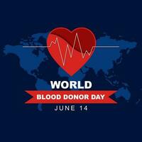 Welt Blut Spender Tag Juni 14., Gruß Karte oder Poster Design, eben Vektor Illustration