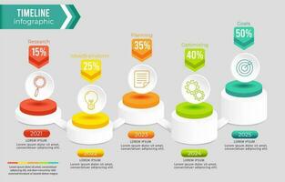 tidslinje infographic begrepp vektor