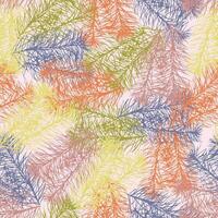 nahtlos Pastell- tarnen mit gemischt Blätter Muster Hintergrund zum Mode Stoff vektor