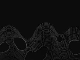 schwarz Hintergrund mit wellig Linien Bewegung und Kopieren Raum. vektor