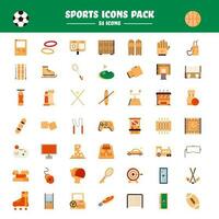 49 Sport bunt Symbol Pack im eben Stil. vektor
