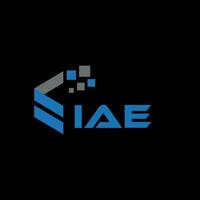 iae brev logotyp design på svart bakgrund. iae kreativa initialer brev logotyp koncept. iae bokstavsdesign. vektor