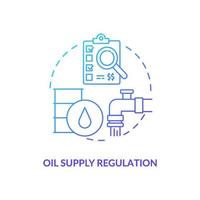 Symbol für das Konzept der Ölversorgungsregulierung vektor