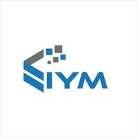 iym-Brief-Logo-Design auf weißem Hintergrund. iym kreative Initialen schreiben Logo-Konzept. iym-Briefgestaltung. vektor