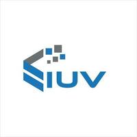 Iuv-Brief-Logo-Design auf weißem Hintergrund. iuv kreatives Initialen-Buchstaben-Logo-Konzept. iuv Briefgestaltung. vektor