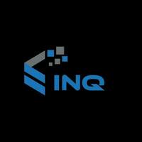 inq Brief Logo Design auf schwarz Hintergrund. inq kreativ Initialen Brief Logo Konzept. inq Brief Design. vektor
