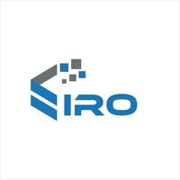 Iro-Brief-Logo-Design auf weißem Hintergrund. iro kreative Initialen schreiben Logo-Konzept. Iro-Buchstaben-Design. vektor