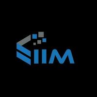 iim Brief Logo Design auf schwarz Hintergrund. iim kreativ Initialen Brief Logo Konzept. iim Brief Design. vektor
