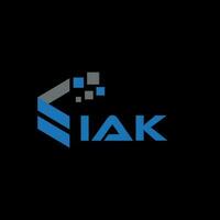 iak brev logotyp design på svart bakgrund. iak kreativ initialer brev logotyp begrepp. iak brev design. vektor