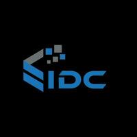 IDC Brief Logo Design auf schwarz Hintergrund. IDC kreativ Initialen Brief Logo Konzept. IDC Brief Design. vektor