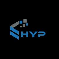 Hyp-Brief-Logo-Design auf schwarzem Hintergrund. hyp kreative Initialen schreiben Logo-Konzept. Hyp Briefdesign. vektor