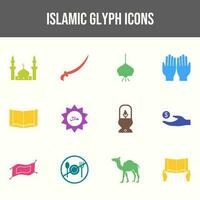 schöner islamischer Vektor-Icon-Set vektor