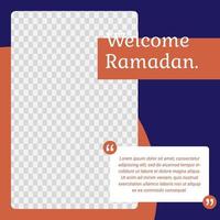 Ramadan Kareem Feier Feed Post Vorlage vektor