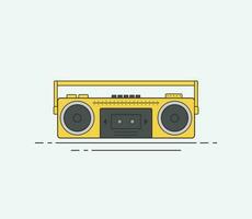 minimalistisch retro Boombox Symbol Kassette Spieler Band Recorder Illustration retro Jahrgang 90er Jahre 80er Jahre Nostalgie vektor