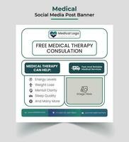 Designvorlage für medizinische Social-Media-Post-Banner vektor