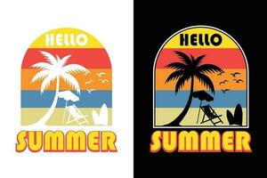 sommar t-shirt design, sommar strand semester t-shirts, sommar surfing t-shirt vektor design