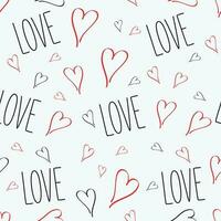 valentine hjärta enkel sömlös mönster design kärlek brev vektor
