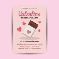 Valentinsgrüße Tag Party Veranstaltung Flyer Vorlage vektor