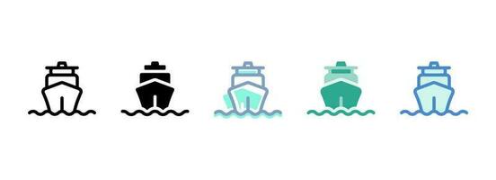 einfach Vektor Symbol auf ein Thema Meer Schiff, Ladung Schiff
