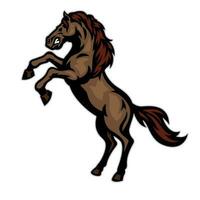 dansande häst utgör maskot logotyp vektor