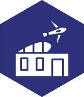 Flughafen Gebäude Vektor Symbol Design