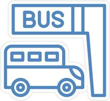 Bus halt Vektor Symbol Stil