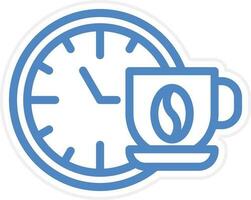 Kaffee Zeit Vektor Symbol Stil