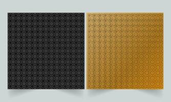 nahtlos Arabeske oder Mandala Muster Hintergrund im golden und schwarz Farbe Optionen. vektor